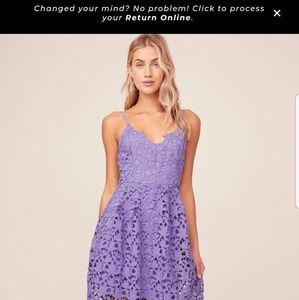 Astr Midi Dress in Purple Orchid